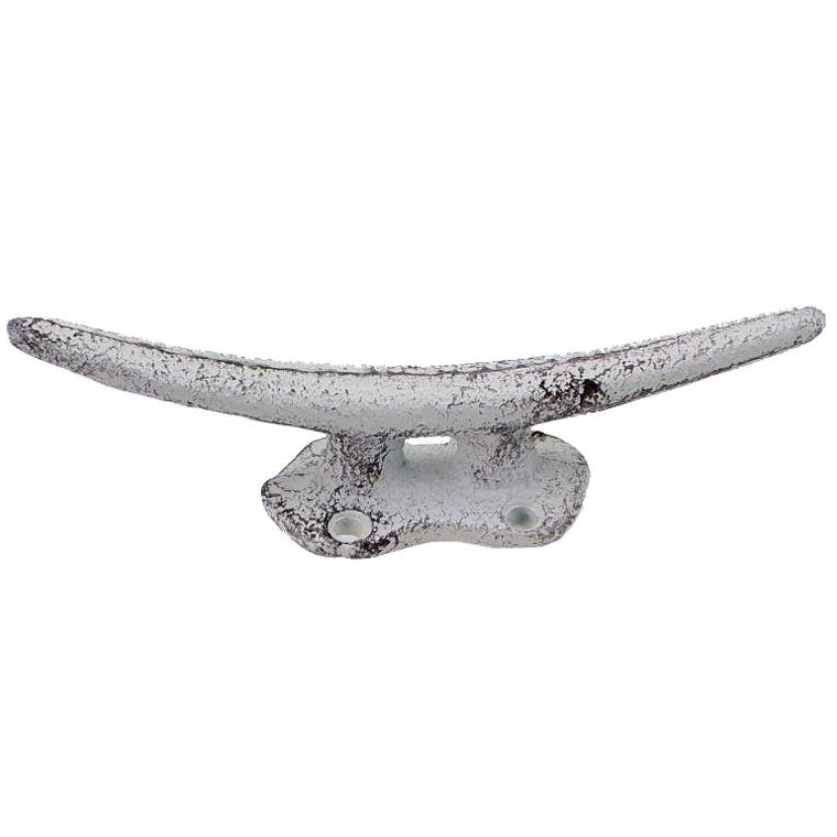 CB Home Whitewashed Cast Iron Nautical Cleat Wall Hook - 5.75"