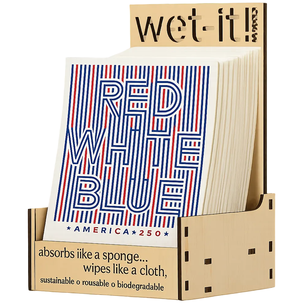 Wet-It! Swedish Cellulose-Blend Dishcloths - 6.75" x 8"