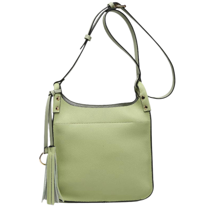 Jen & Co. Lucinda Square Tassel Vegan Leather Crossbody Bag
