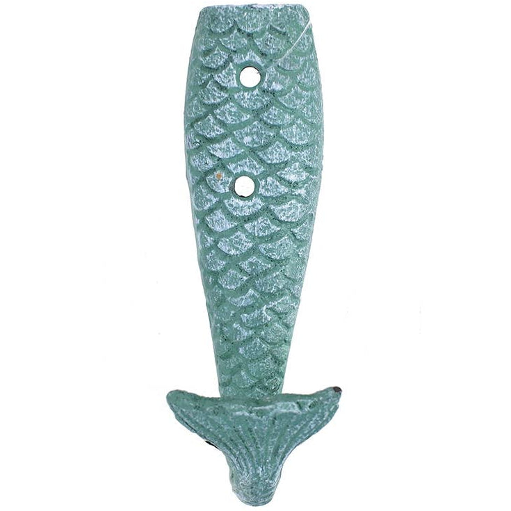 CB Home Aqua Cast Iron Mermaid Tail Wall Hook - 5"