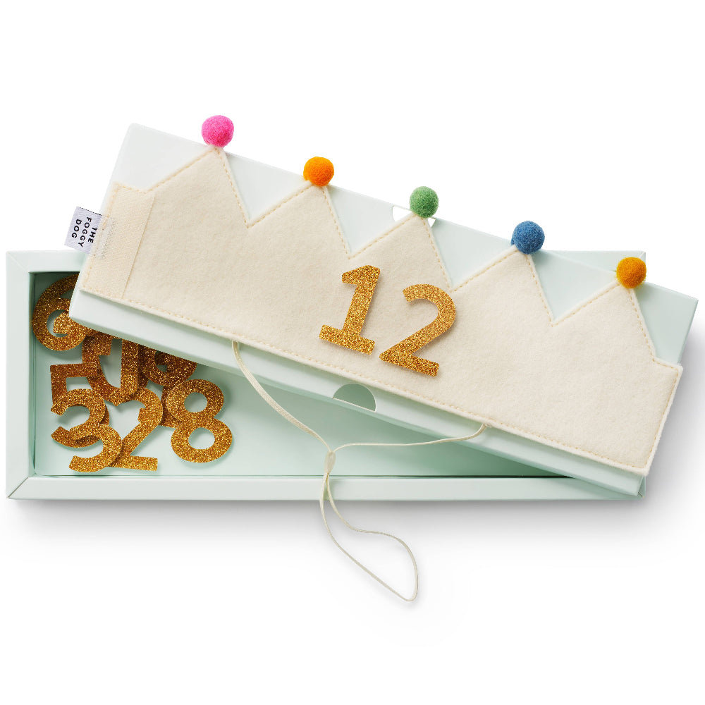 Foggy Dog Adjustable DIY Felt Birthday Crown & Numbers Set