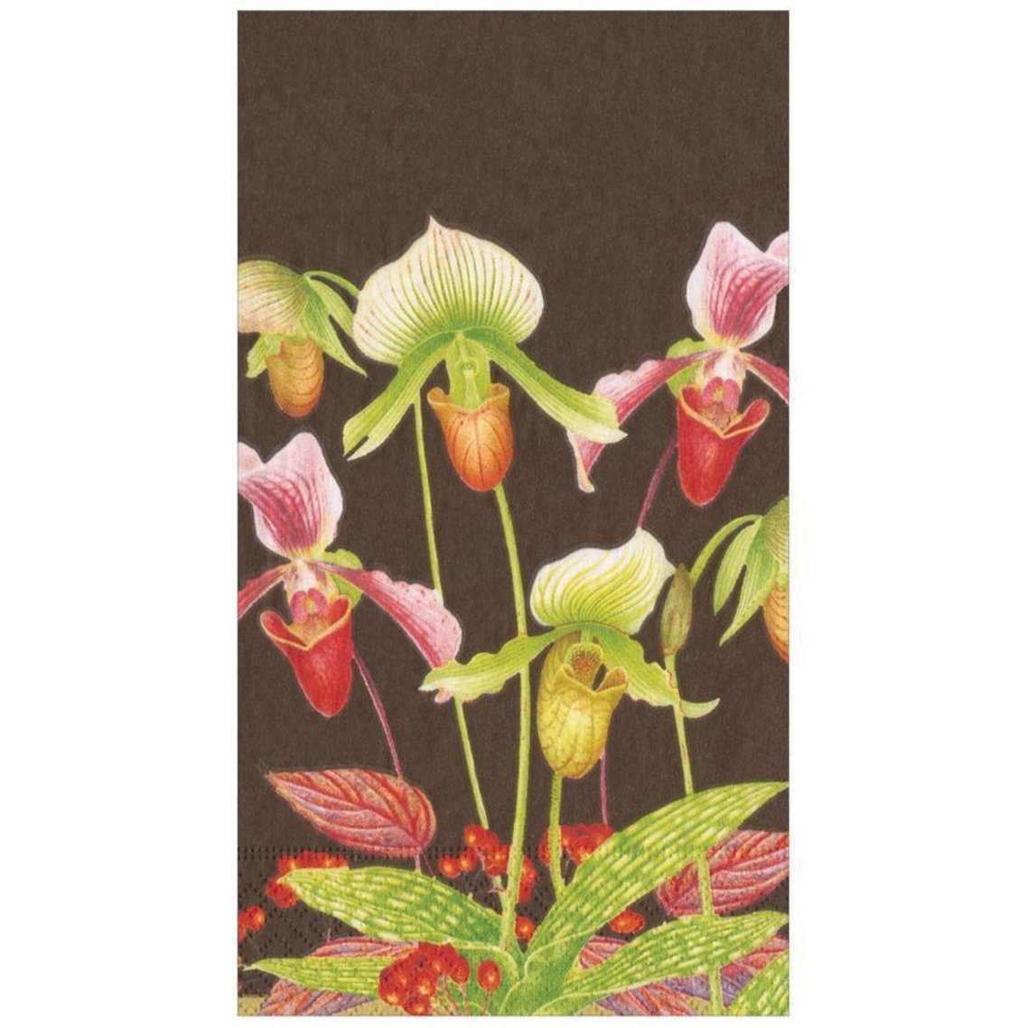 Caspari Slipper Orchid Paper Napkin