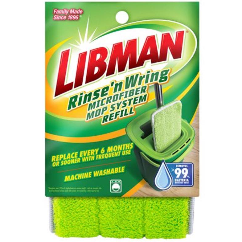 Libman Rinse-N-Wring Microfiber Mop w/ Bucket (& Refills)