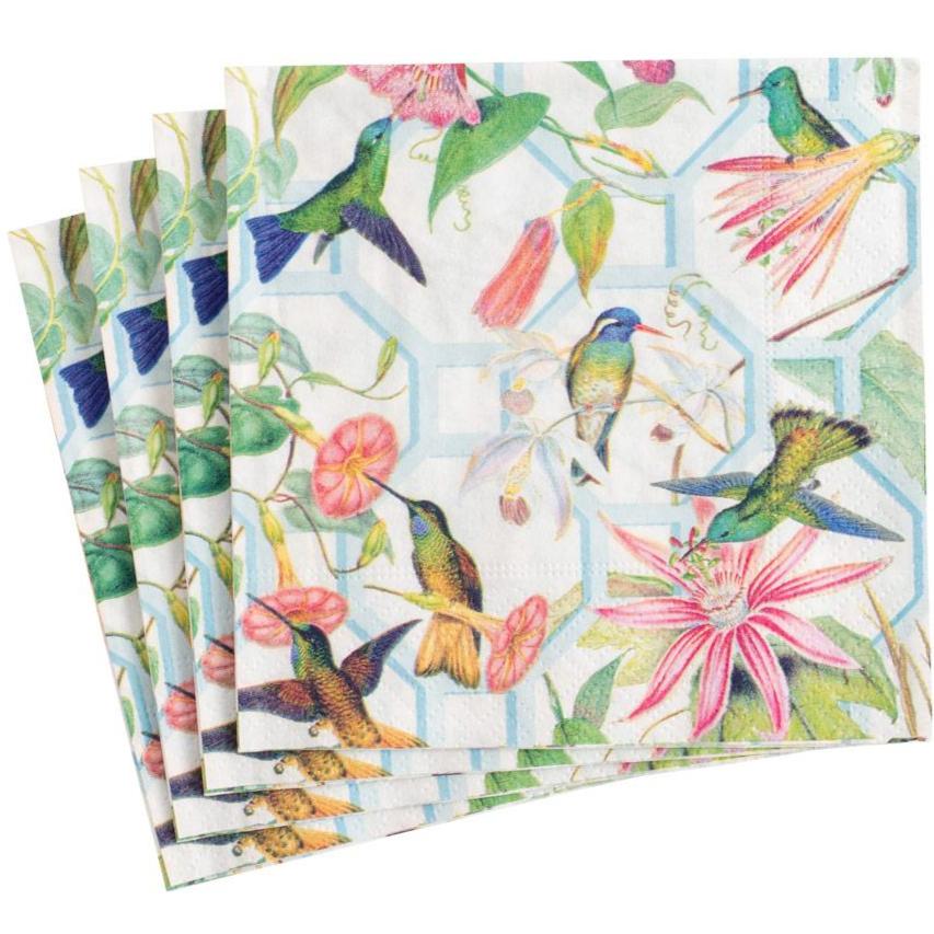 Caspari Hummingbird Trellis Paper Napkins