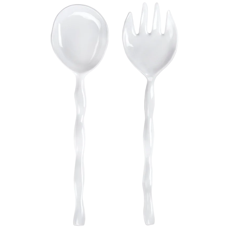 Q Squared Melamine Ruffle Salad Servers - 2 pc.