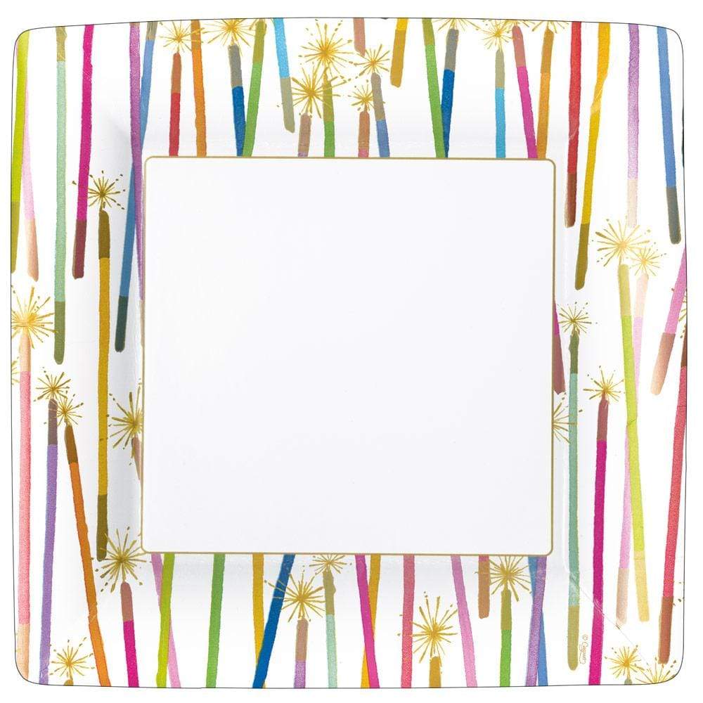 Caspari Square Paper Plates - 8 pc.