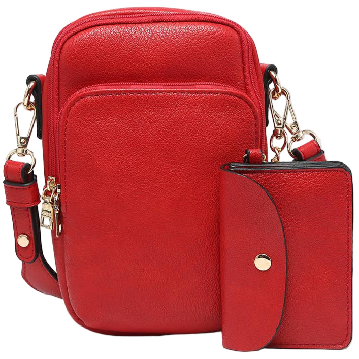 Jen & Co. Parker 3-Compartment Vegan Leather Crossbody Bag