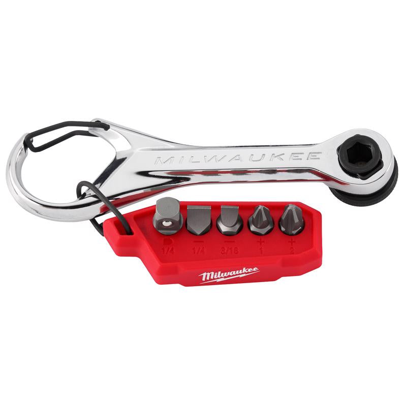 Milwaukee 1/4" Multi-Bit Mini Ratchet