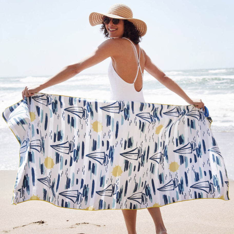 RockFlowerPaper Rock Flower Paper Reversible Eco Beach Towels - 30" x 70"