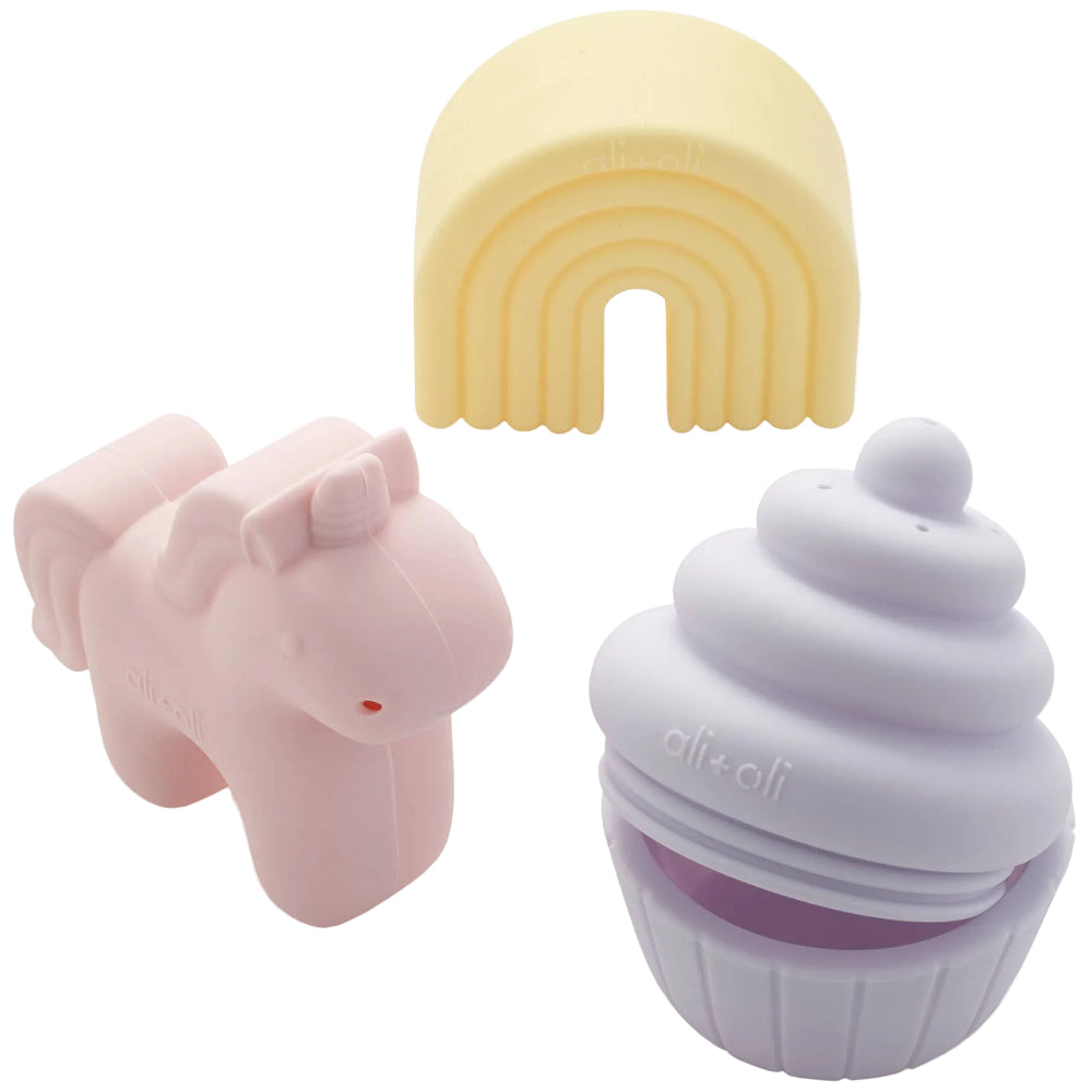 Ali + Oli Silicone Baby Bath Toy Sets - 3 pc.