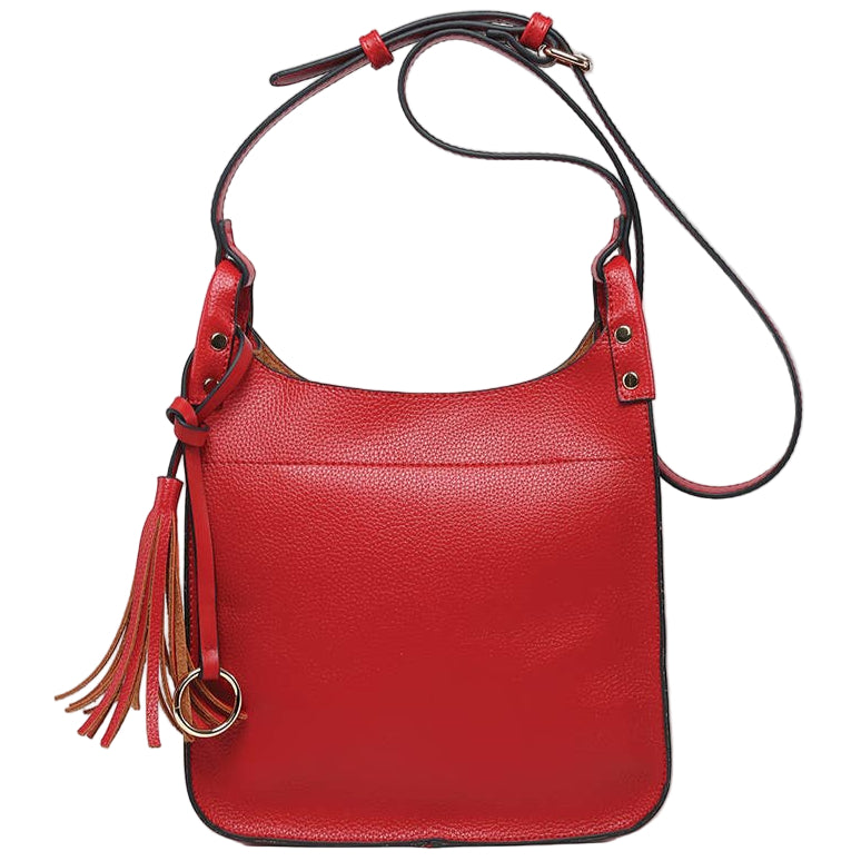 Jen & Co. Lucinda Square Tassel Vegan Leather Crossbody Bag
