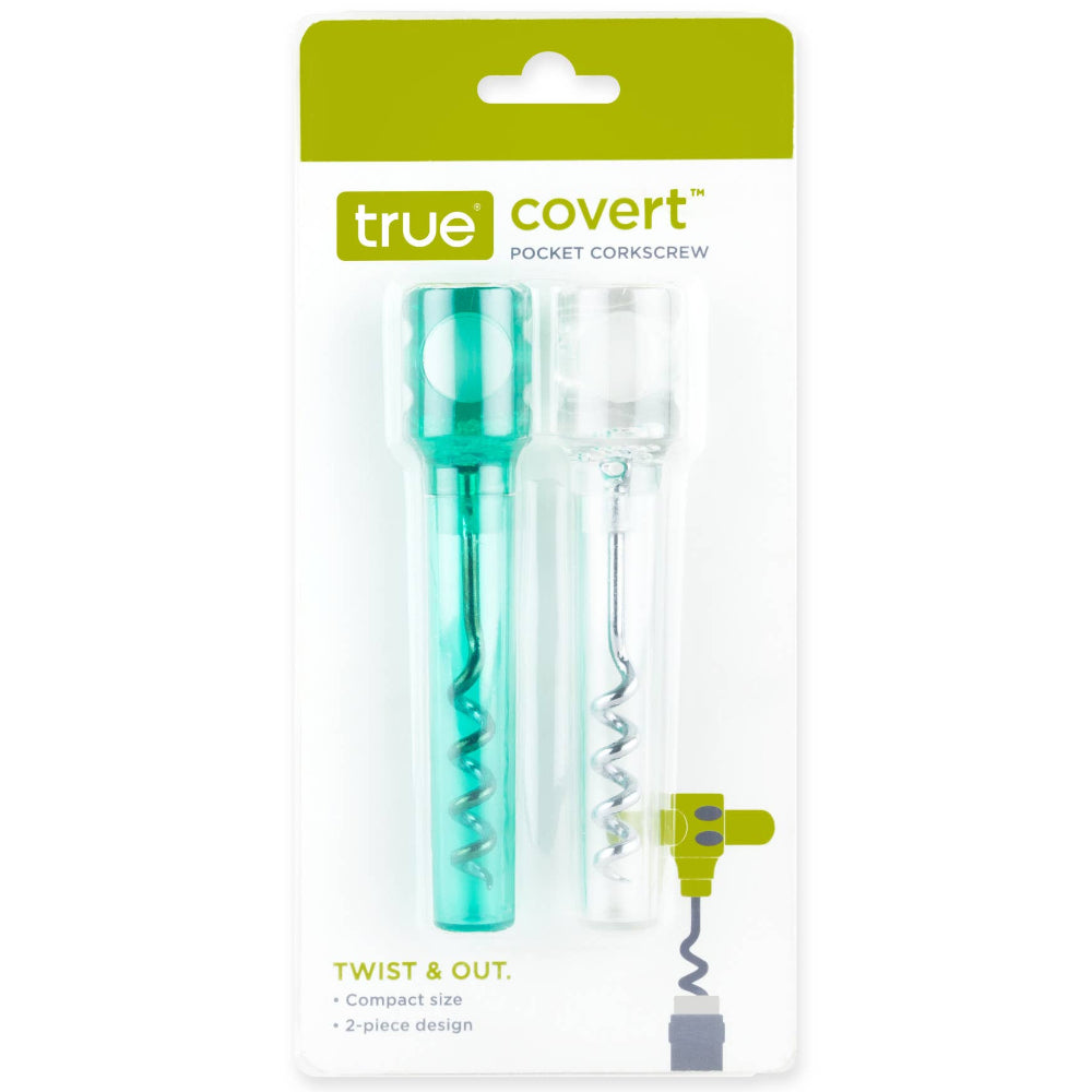 TRUE Covert Plastic Transparent Pocket Corkscrews - 2 pc.