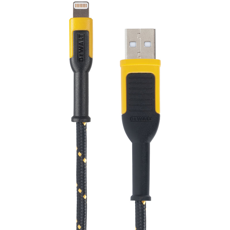 DeWalt Reinforced Lightning (Apple) to USB-A Charge/Sync Cables