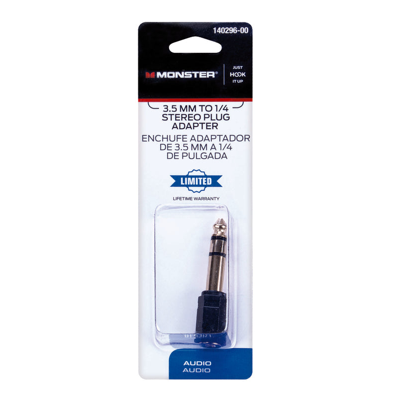 Monster 3.5mm to 1/4" Stereo Jack Adapter