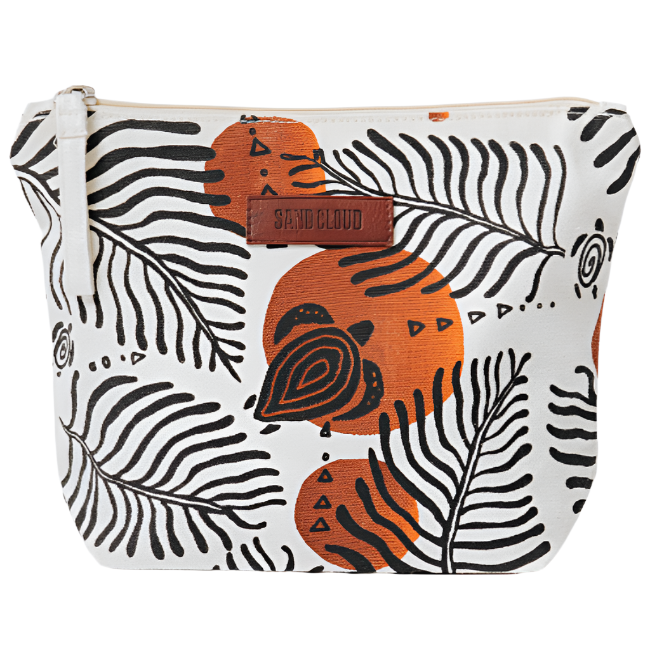 Sand Cloud Cotton Canvas Zipper Pouch - 7" x 9.5"