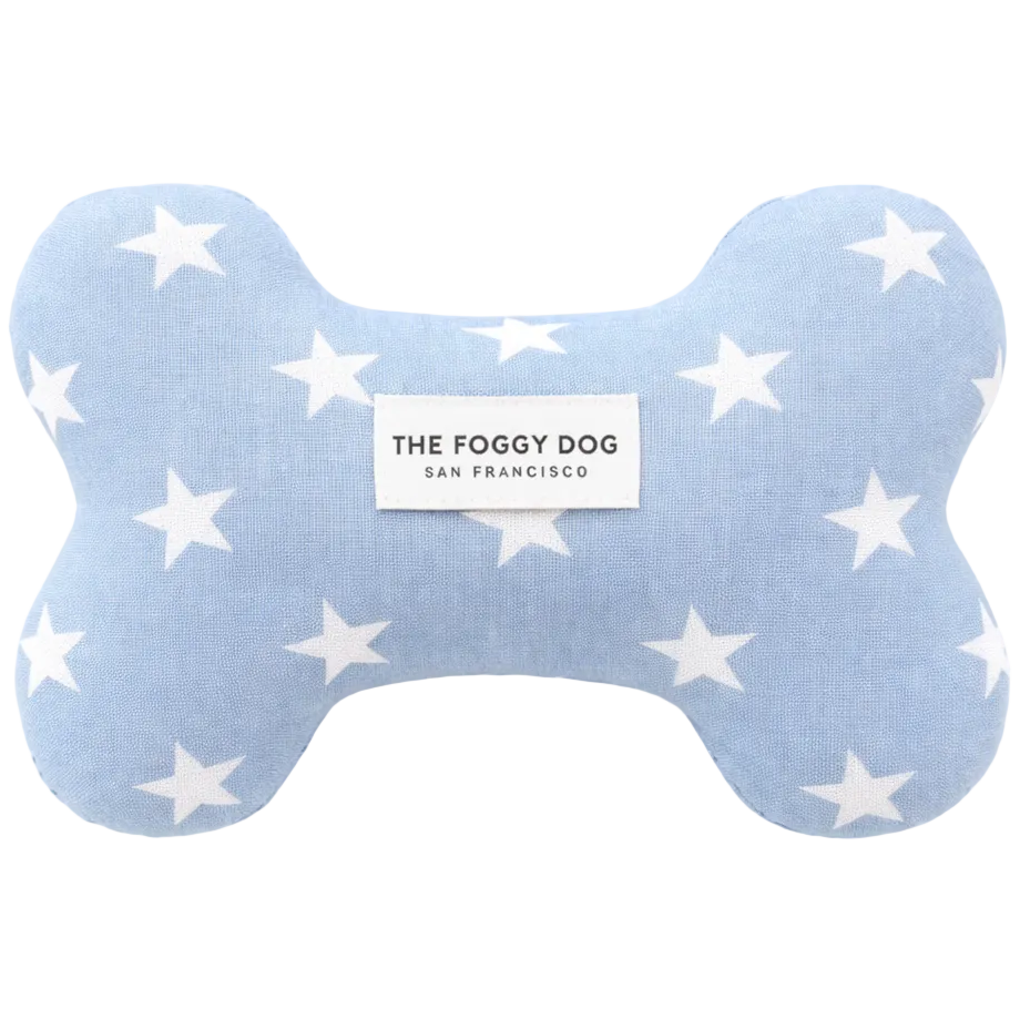 Foggy Dog Cotton Canvas Bone Squeak Toys
