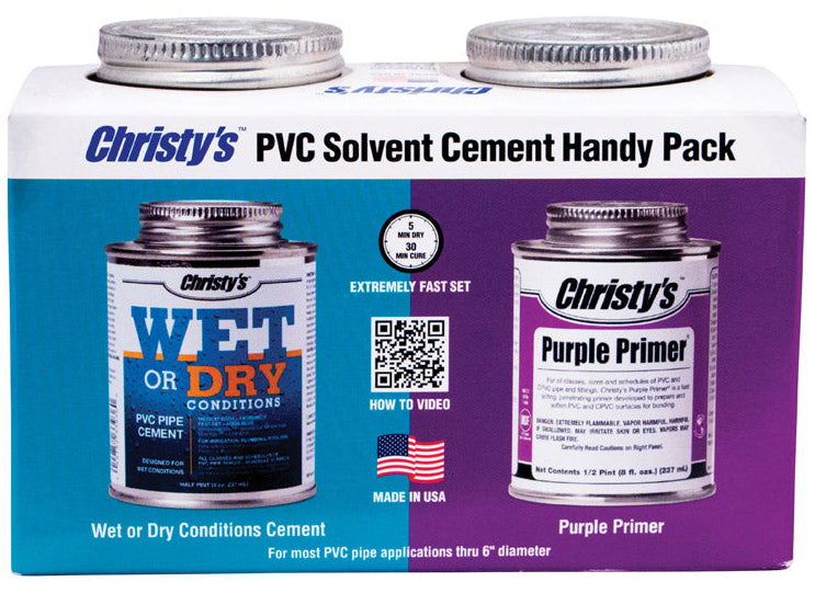 Christy's Blue/Purple PVC Primer & Cement - 8 oz. & 8 oz.