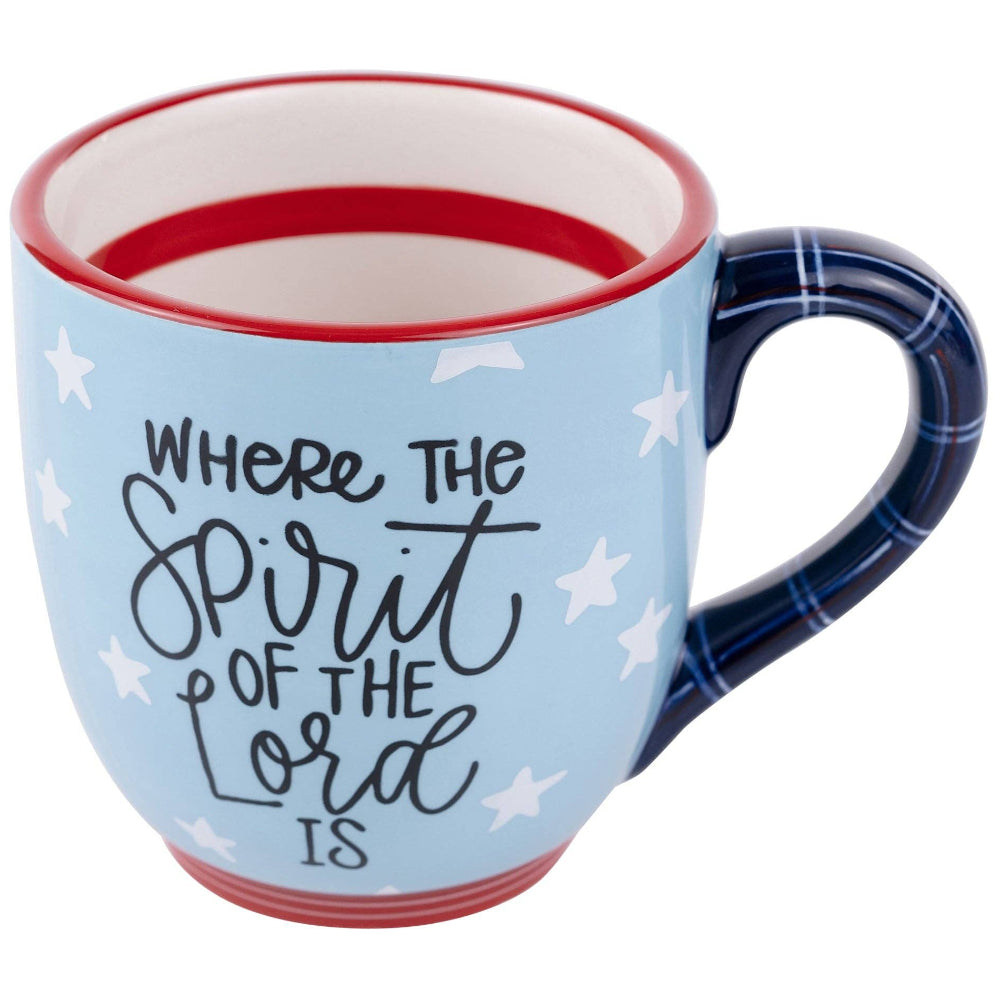 Glory Haus Ceramic "There Is Freedom / Where The Lord Is" Mug - 16 oz.