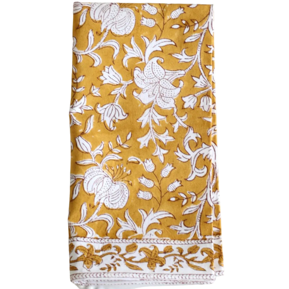 Pacific & Rose Block-Printed Cotton Napkins - 4 pc.