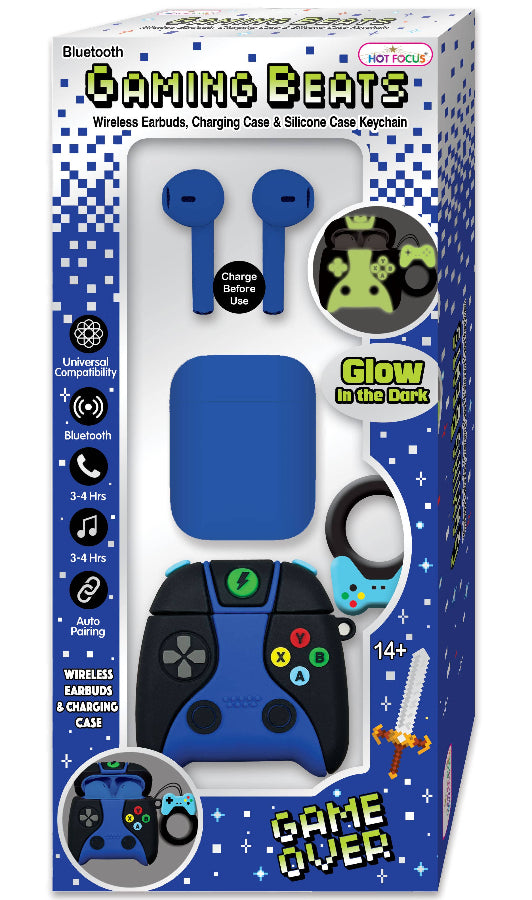 Hot Focus Bluetooth "Gaming Beats" Wireless Earbuds w/ Charging Case