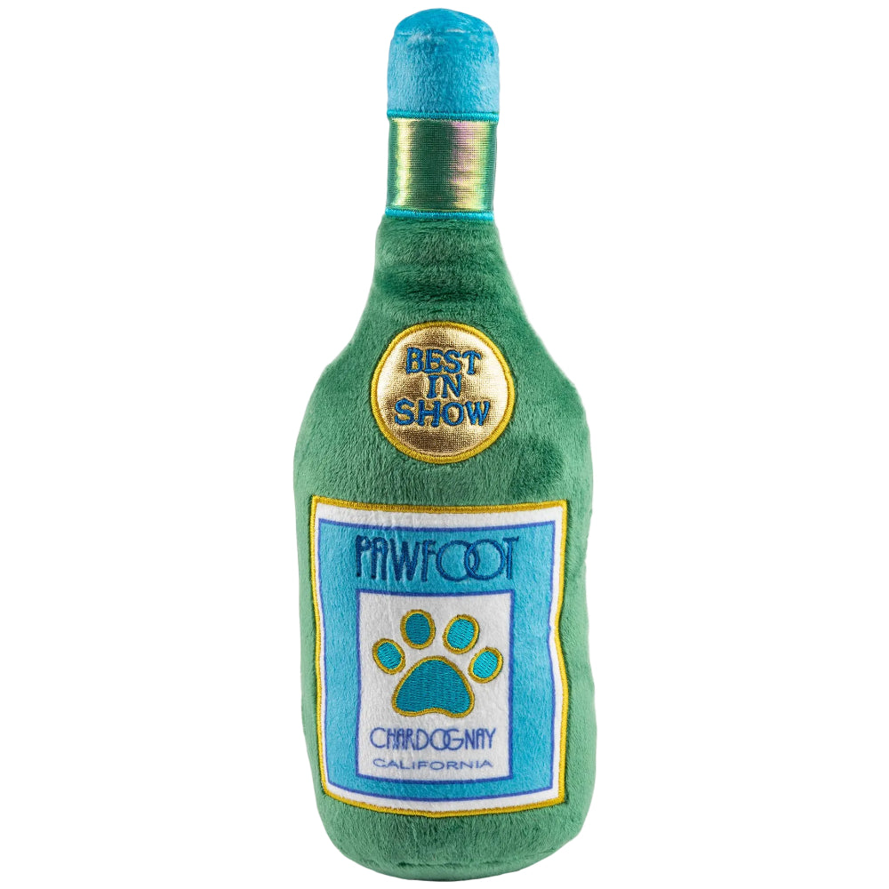 "Pawfoot" Plush Wine Bottle Dog Toy - 9"