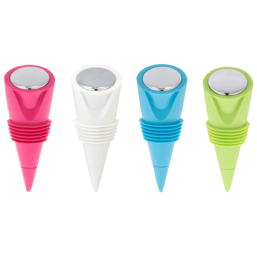 TRUE Cone-Shaped Silicone Wine Bottle Stoppers - 2 pc.