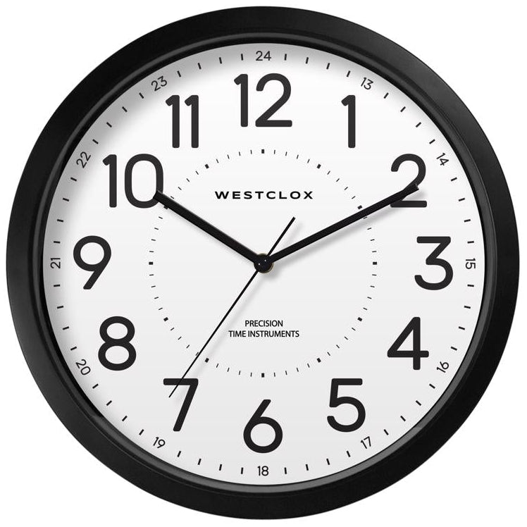 Westclox Indoor Black & White Analog Wall Clock - 13.25"