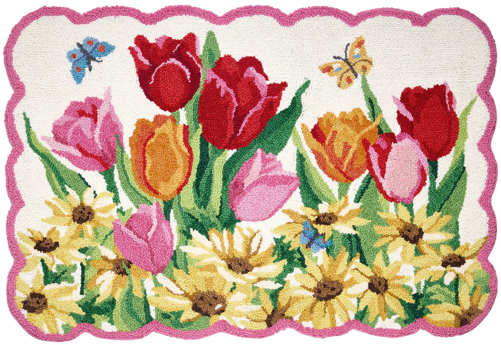 Peking Handicraft Hook-and-Loop Wool Rugs - 2' x 3'