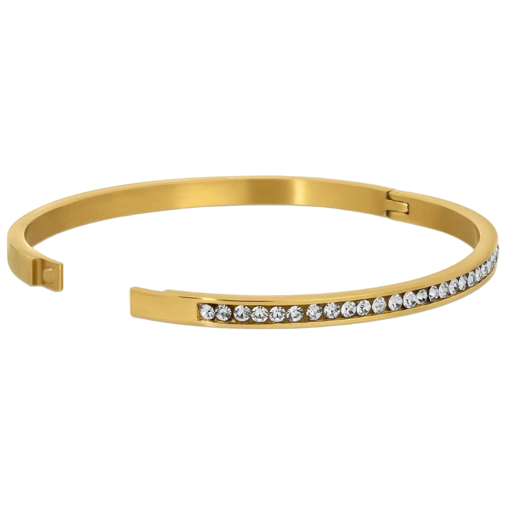 Splendid Iris Gold PVD Plated Cubic Zirconia Bracelet