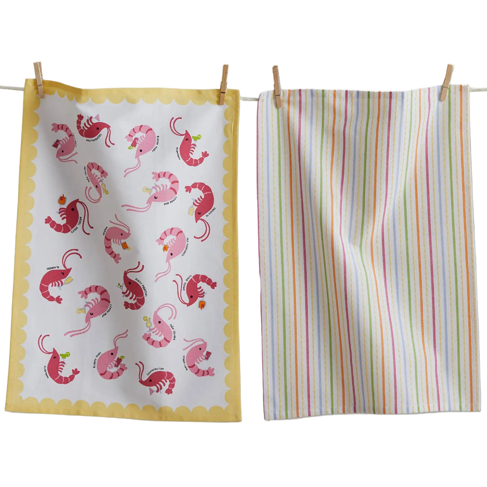 TAG Shrimp Cocktail Cotton Dishtowels - 2 pc.