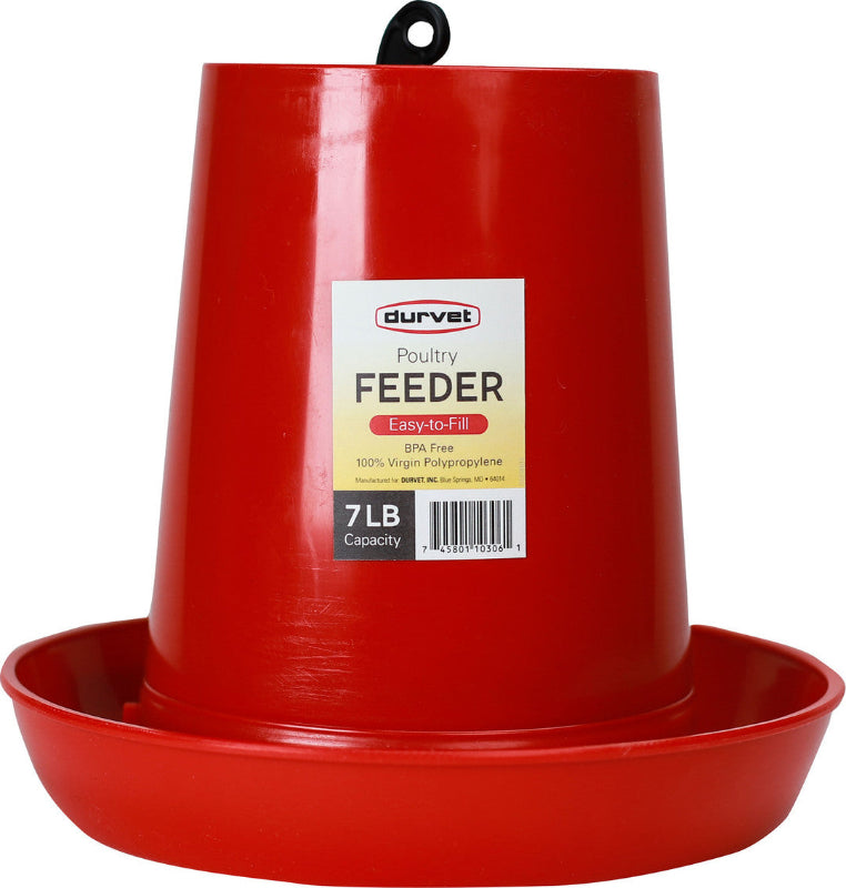 Durvet Plastic Poultry Feeder - 1 lb., 7 lb., & 15 lb.