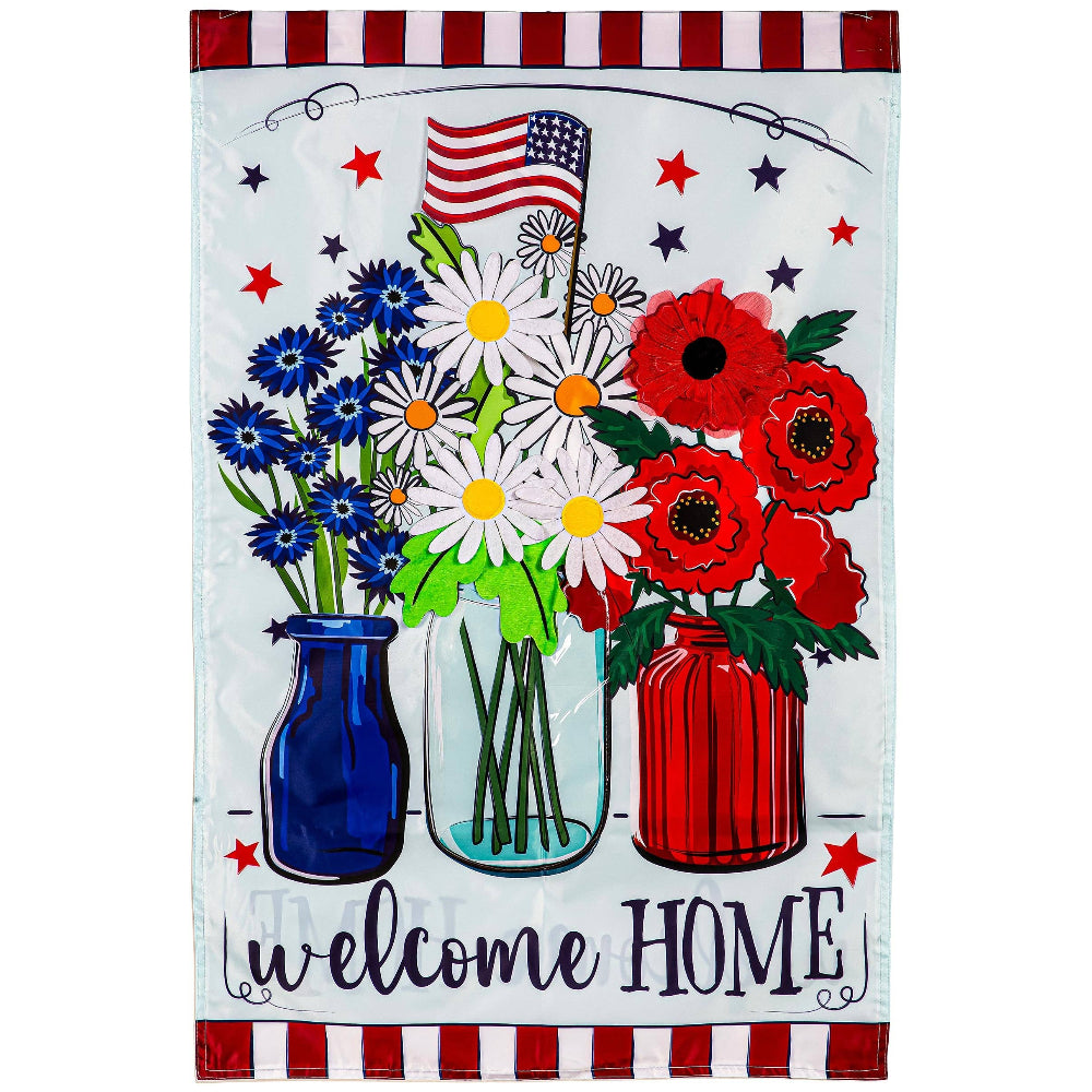 Evergreen "Welcome" Themed House Flags - 28" x 44"