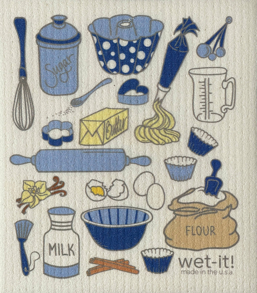 Wet-It! Swedish Cellulose-Blend Dishcloths - 6.75" x 8"