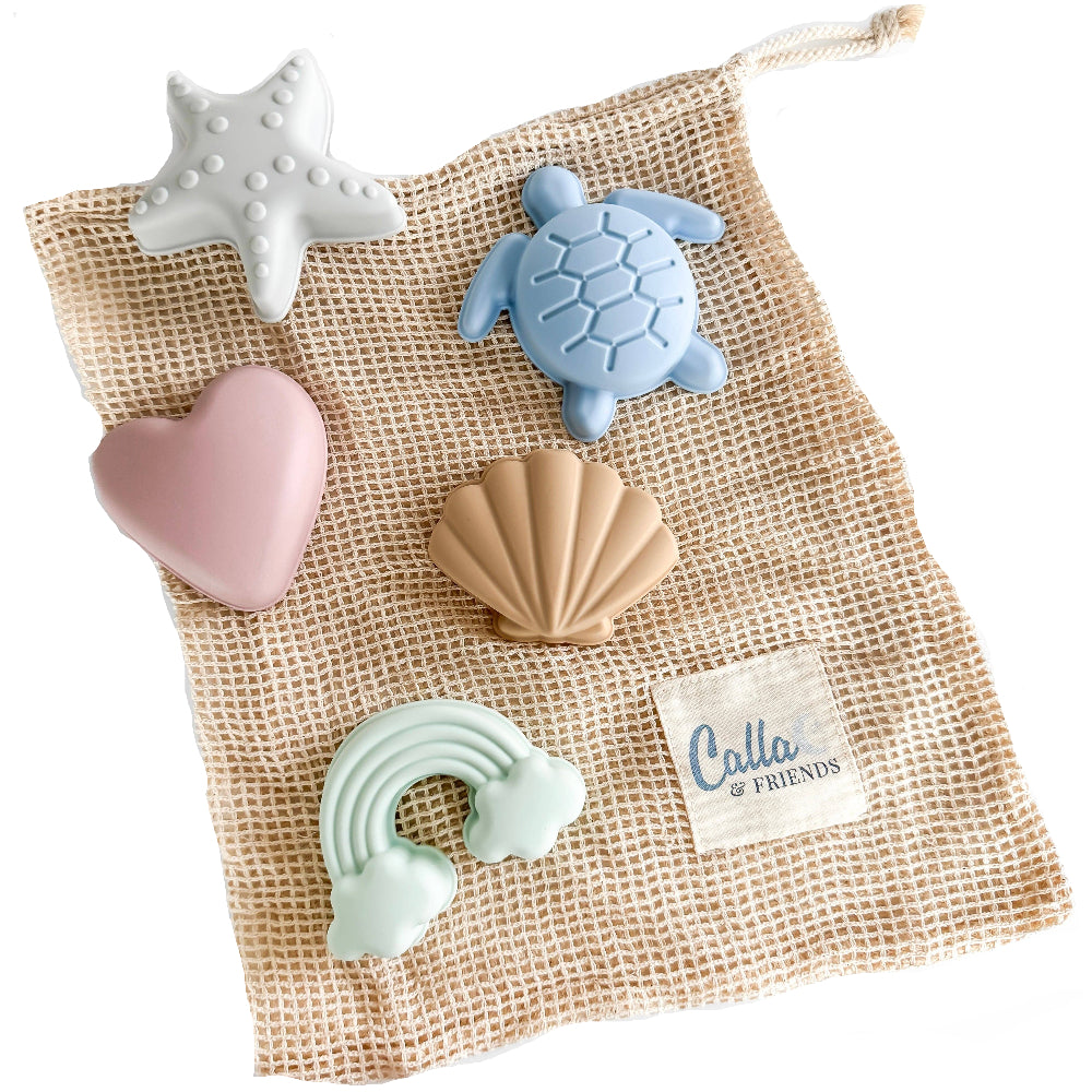 Calla & Friends Silicone Sand Mold Toy Sets - 5 pc.