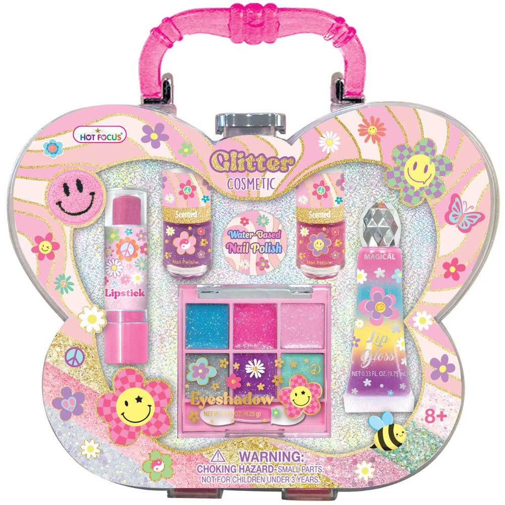 Hot Focus Groovy Flower Kids Cosmetic Kit - 6 pc.