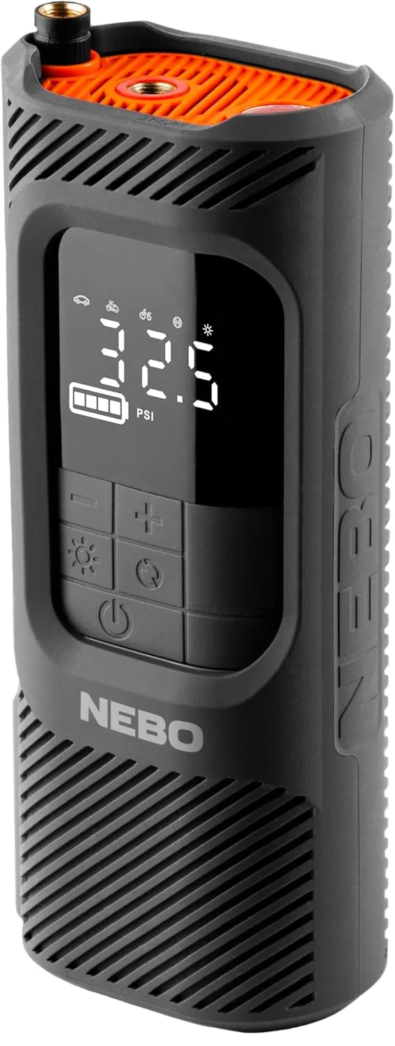 NEBO Assist 7.2V/150PSI Mini Rechargeable Air Compressor & USB Power Bank