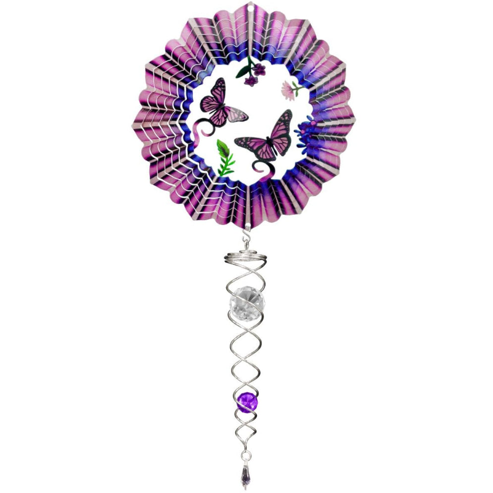 Spinfinity Stainless Steel Mini Wind Spinners w/ Twister Tail - 14"
