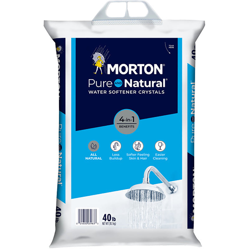 Morton Pure & Natural Water Softening Salt Crystals - 40 lb.