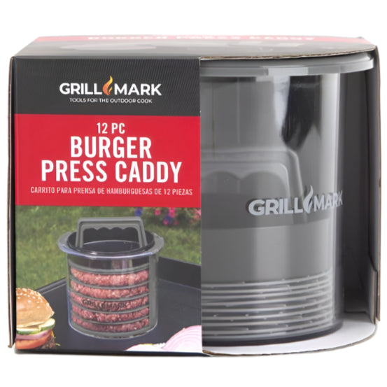 Grill Mark Burger Patty Press & Caddy