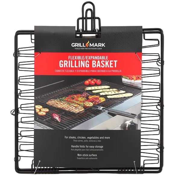 Grill Mark Expandable Steel Grilling Basket - 12" x 13"