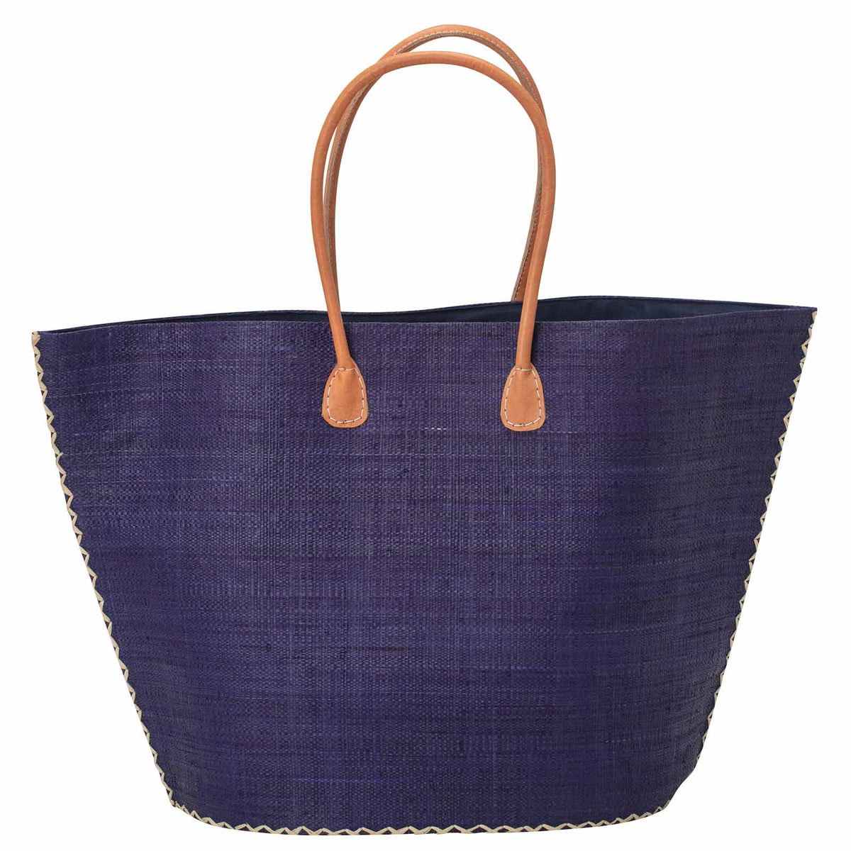 RockFlowerPaper Navy Blue Raffia Tote Bag