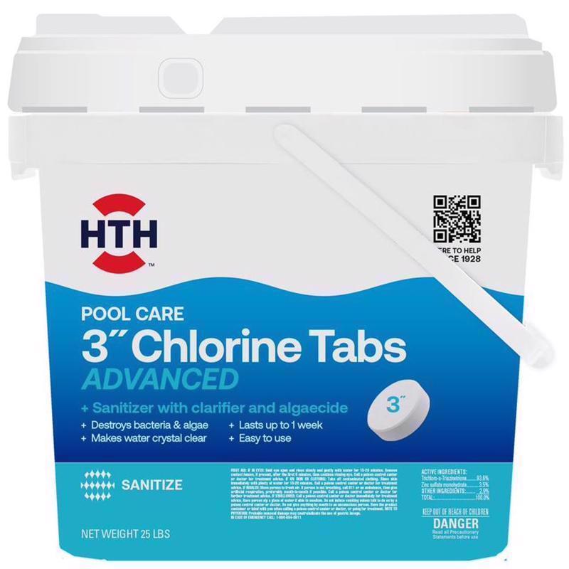 HTH 3" Chlorine Tablets (Advanced) - 0.5 lb. to 25 lb.