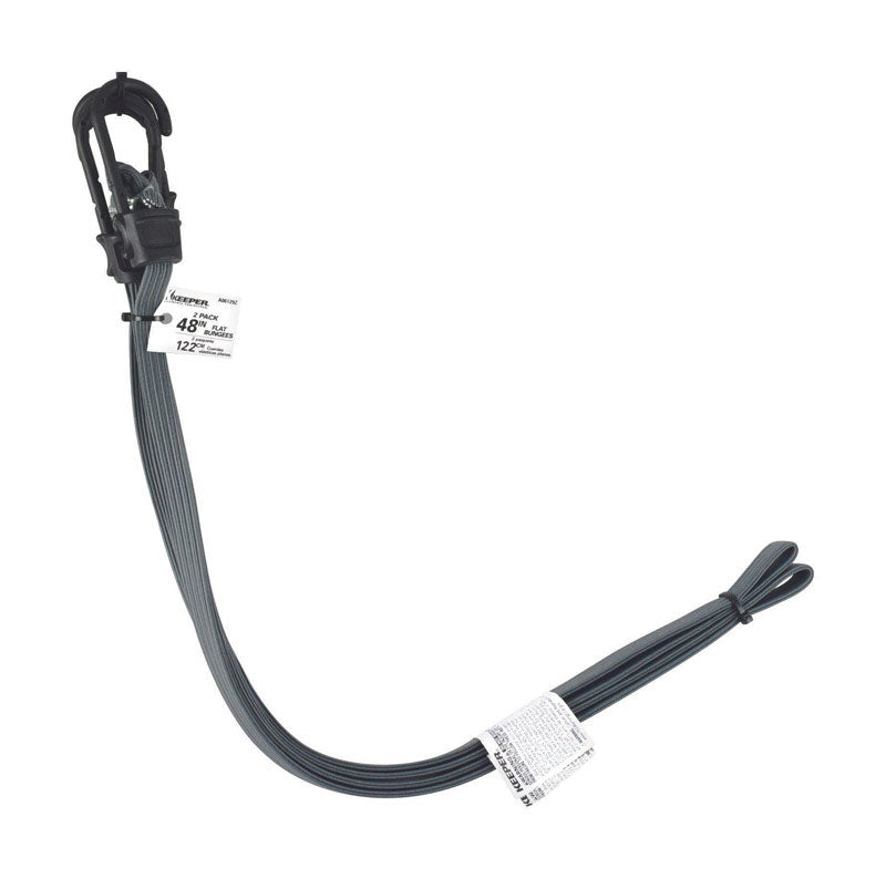 Keeper Braided Flat Bungee Cords - Steel Core Hook