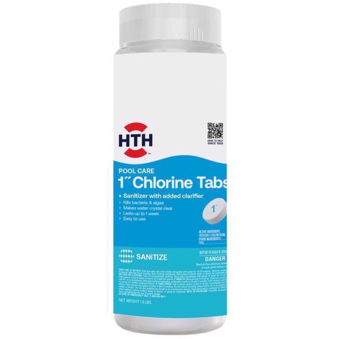 HTH 1" Chlorine Tablets (Regular) - 1.5 lb. & 5 lb.