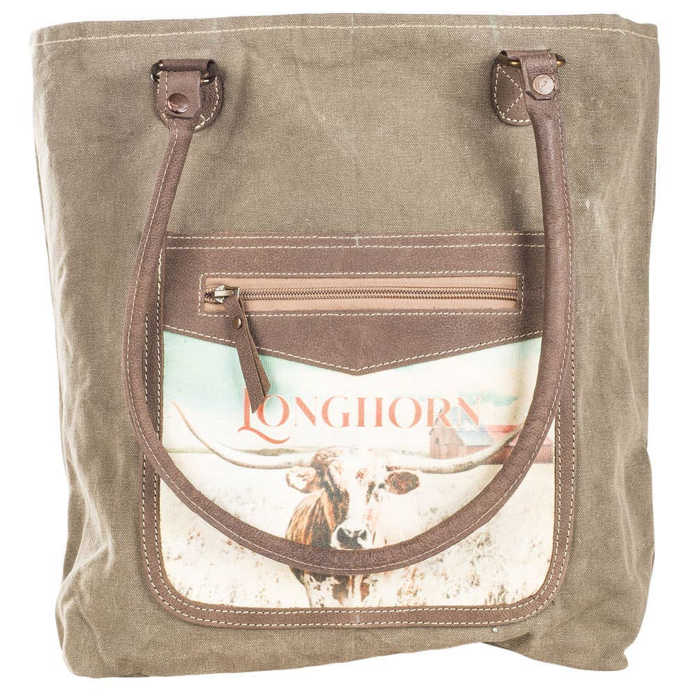 Clea Ray Canvas Longhorn Tote