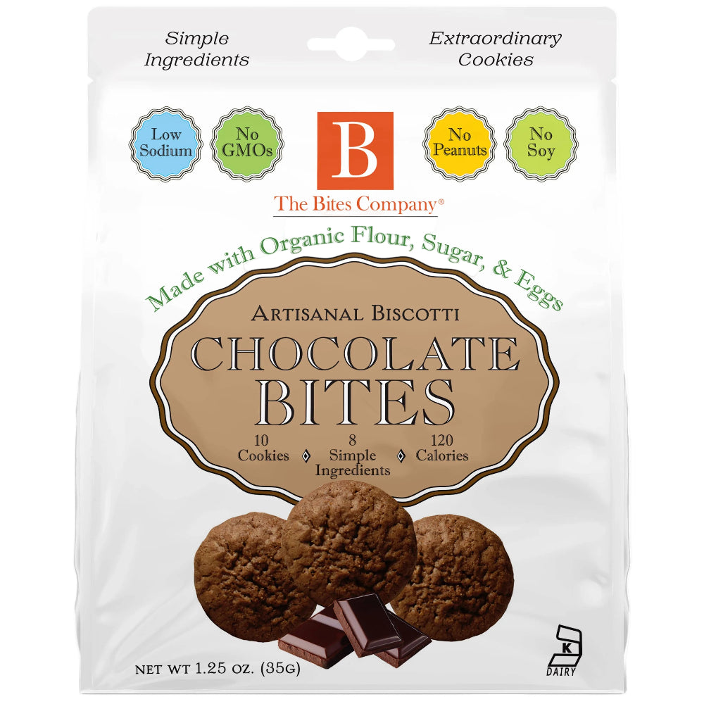 The Bites Co. Artisanal Biscotti Cookies - 1.25 oz. & 5 oz.
