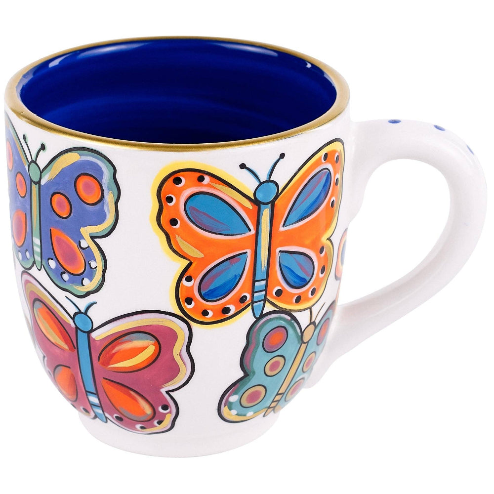 Glory Haus Ceramic Butterfly Garden Mug - 16 oz.