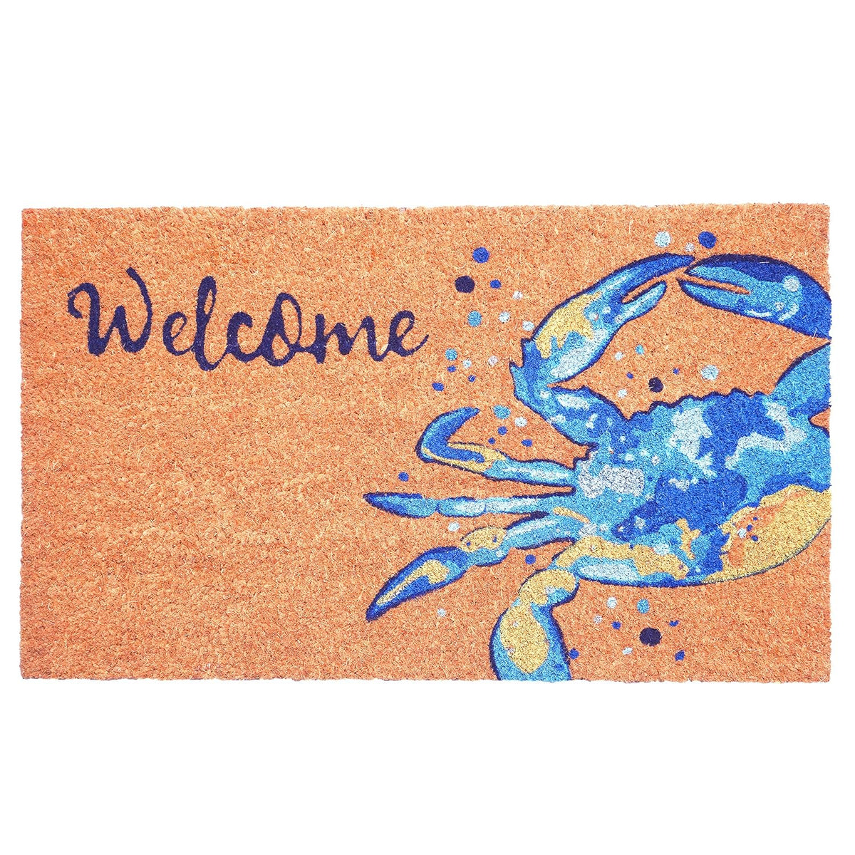 Blue Crab "Welcome" Coir Mat - 17" x 29"