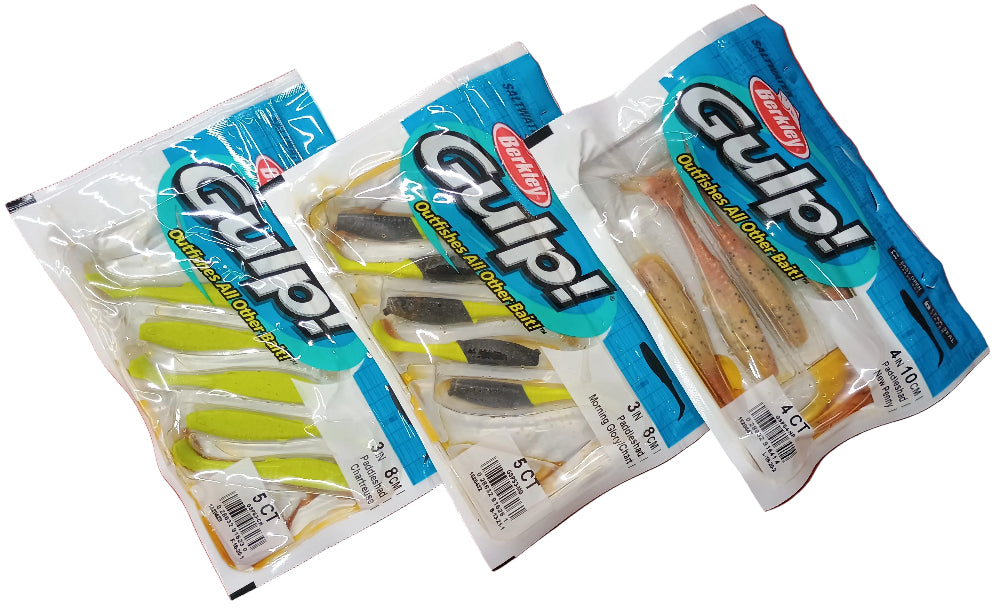 Berkley Gulp! Scented Paddle Shad Soft Bait - 3" & 4"