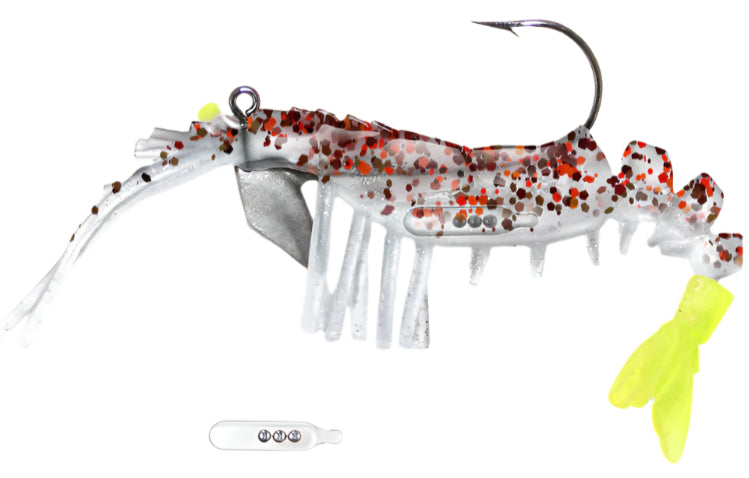 Vudu Rattler Shrimp 3.5" Pre-Rigged Soft Lures - 2 pc.
